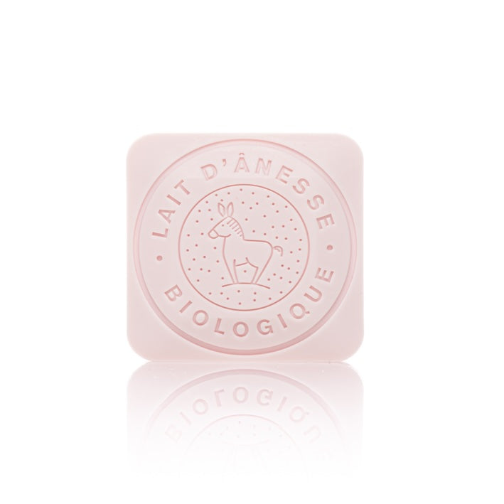 Ekologisk Åsnemjölktvål Ros 110 g – Naturlig och Mild från Provence, Frankrike